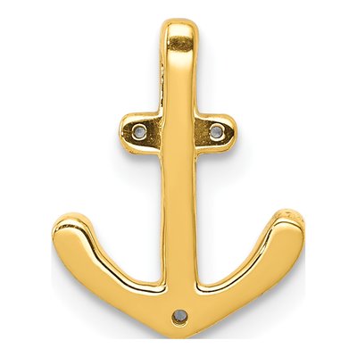14K White Gold 1/10 ct tw Diamond Anchor Slide Pendant – view 4