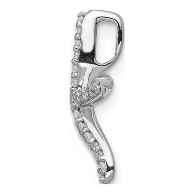 14K White Gold 1/8 ct tw Diamond Starfish Slide Pendant – view 3