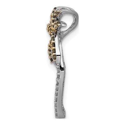 14K White Gold 1/4 ct tw Diamond Palm Tree Slide Pendant – view 3