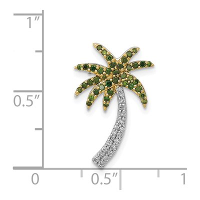 14K White Gold 1/4 ct tw Diamond Palm Tree Slide Pendant – view 5