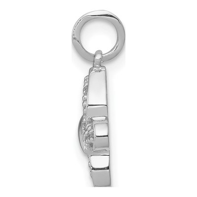 14K White Gold Diamond Butterfly Pendant – view 3