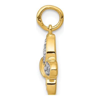 14K Yellow Gold Diamond Butterfly Charm – view 3