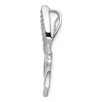 14K White Gold 1/10 ct tw Diamond Dragonfly Slide Pendant – view 3