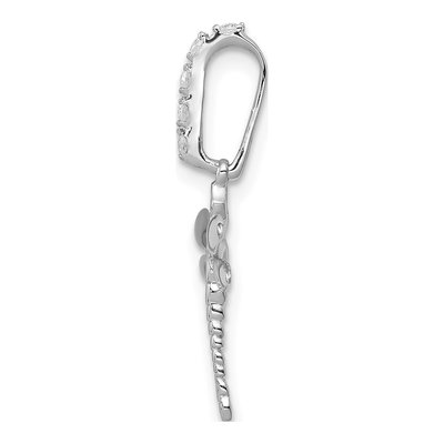 14K White Gold 1/15 ct tw Diamond Dragonfly Pendant – view 3