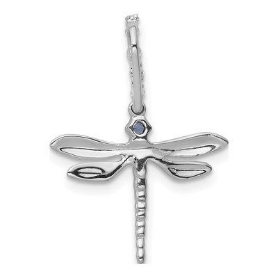 14K White Gold 1/15 ct tw Diamond Dragonfly Pendant – view 4