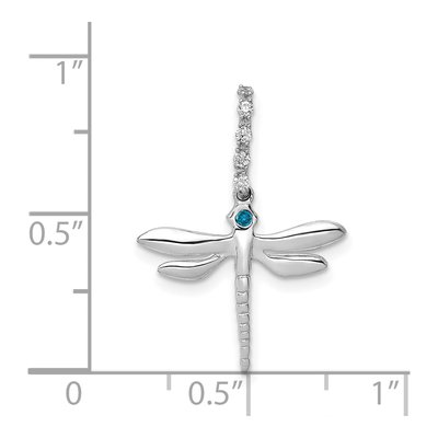 14K White Gold 1/15 ct tw Diamond Dragonfly Pendant – view 5