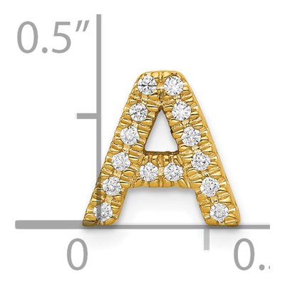 10K Yellow Gold 1/10 ct tw Diamond Letter A Charm – view 4