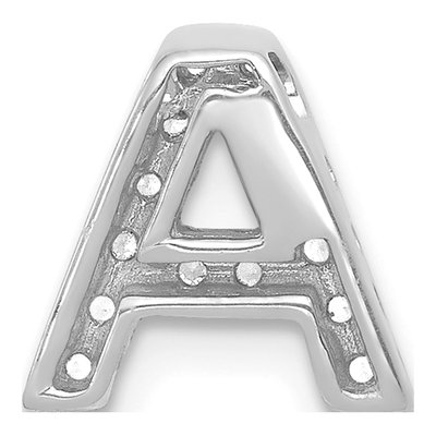 14K White Gold 0.11 ct tw Diamond Letter A Charm – view 4