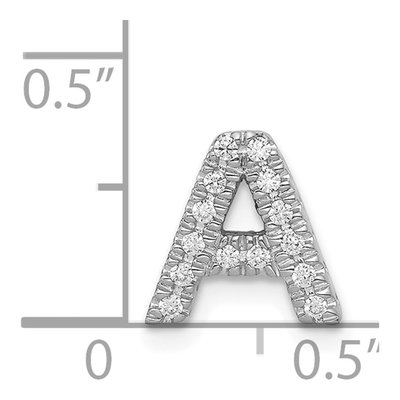 14K White Gold 0.11 ct tw Diamond Letter A Charm – view 5