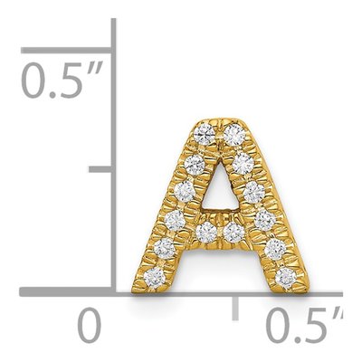 14K Yellow Gold 0.11 ct tw Diamond Letter A Charm – view 5