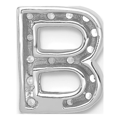 14K White Gold 0.16 ct tw Diamond Letter B Charm – view 4