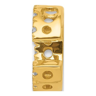 10K Yellow Gold 1/10 ct tw Diamond Letter C Charm – view 2