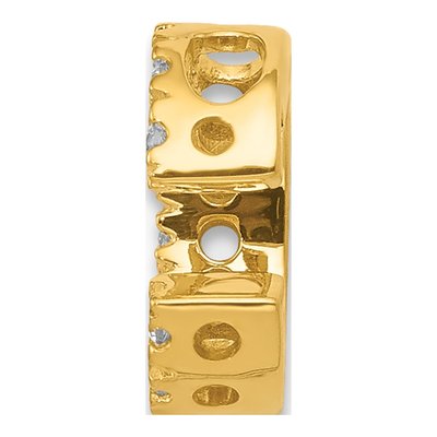 14K Yellow Gold 1/8 ct tw Diamond Letter C Charm – view 3
