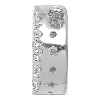 14K White Gold 1/7 ct tw Diamond Letter D Charm – view 3