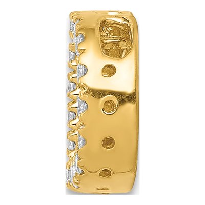 14K Yellow Gold 1/7 ct tw Diamond Letter D Charm – view 3