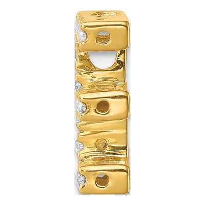 10K Yellow Gold 1/6 ct tw Diamond Letter E Pendant – view 2