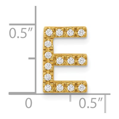 10K Yellow Gold 1/6 ct tw Diamond Letter E Pendant – view 4