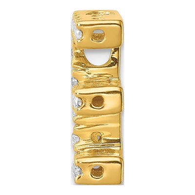 14K Yellow Gold 1/7 ct tw Diamond Letter E Charm – view 3