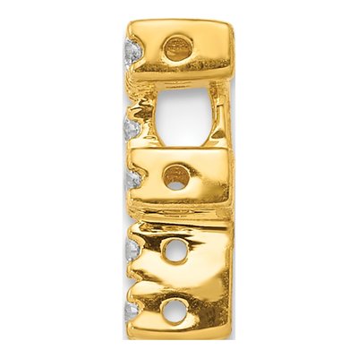 10K Yellow Gold 1/10 ct tw Diamond Letter F Charm – view 2