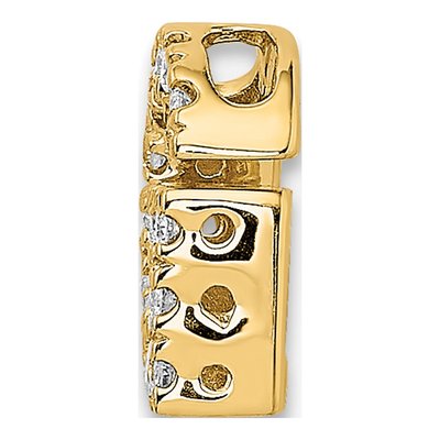10K Yellow Gold 1/6 ct tw Diamond Letter G Charm – view 2