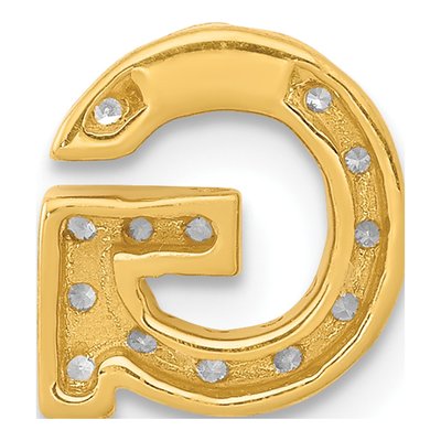 10K Yellow Gold 1/6 ct tw Diamond Letter G Charm – view 3