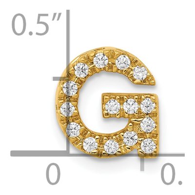 10K Yellow Gold 1/6 ct tw Diamond Letter G Charm – view 4