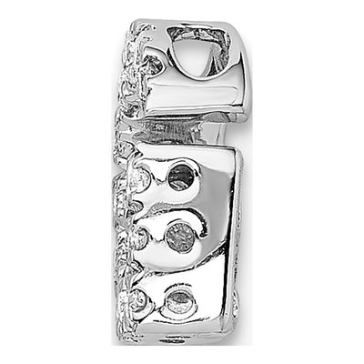 14K White Gold 1/7 ct tw Diamond Letter G Charm – view 3