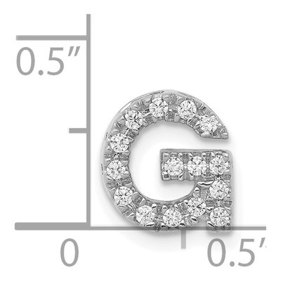 14K White Gold 1/7 ct tw Diamond Letter G Charm – view 5