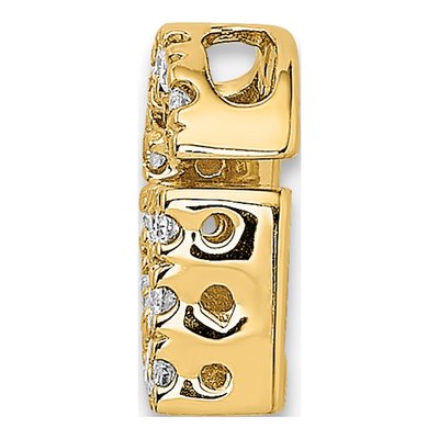 14K Yellow Gold 1/7 ct tw Diamond Letter G Charm – view 3