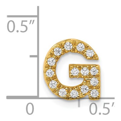 14K Yellow Gold 1/7 ct tw Diamond Letter G Charm – view 5