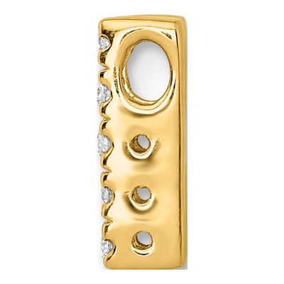 10K Yellow Gold 1/8 ct tw Diamond Letter H Charm – view 2