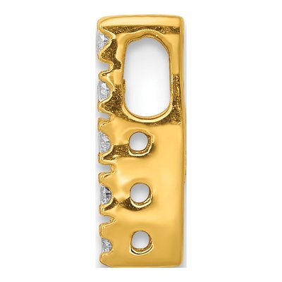 10K Yellow Gold 1/20 ct tw Diamond Letter I Initial Charm – view 2