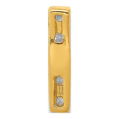 10K Yellow Gold 1/20 ct tw Diamond Letter I Initial Charm – view 3