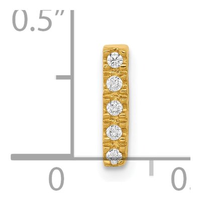 10K Yellow Gold 1/20 ct tw Diamond Letter I Initial Charm – view 4