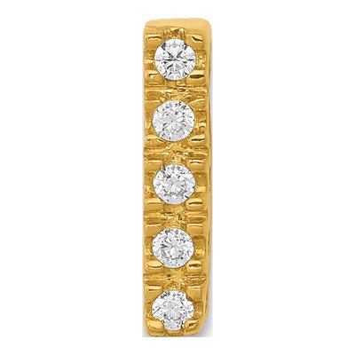 10K Yellow Gold 1/20 ct tw Diamond Letter I Initial Charm