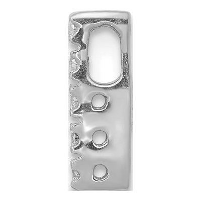 14K White Gold 1/20 ct tw Diamond Initial I Charm – view 3