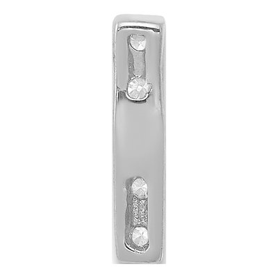 14K White Gold 1/20 ct tw Diamond Initial I Charm – view 4