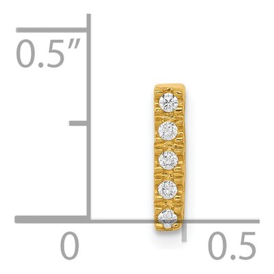 14K Yellow Gold 1/20 ct tw Diamond Initial I Charm – view 5