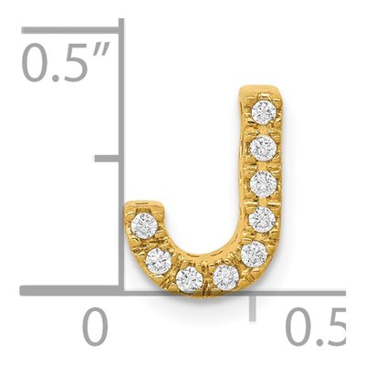 10K Yellow Gold 1/10 ct tw Diamond Letter J Charm – view 4