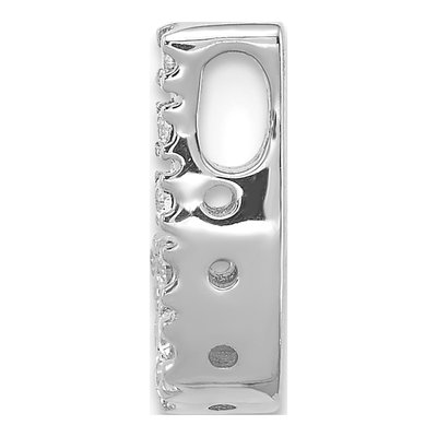 14K White Gold 0.09 ct tw Diamond Letter J Charm – view 3