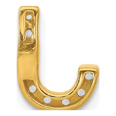 14K Yellow Gold 0.09 ct tw Diamond Letter J Charm – view 4