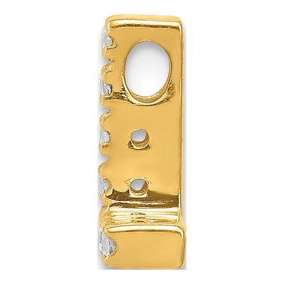 10K Yellow Gold 1/15 ct tw Diamond Letter L Charm – view 2