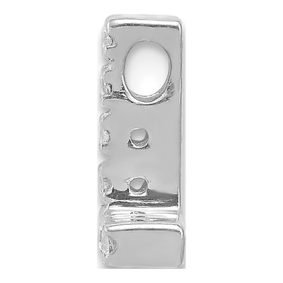 14K White Gold 1/15 ct tw Diamond Letter L Charm – view 3