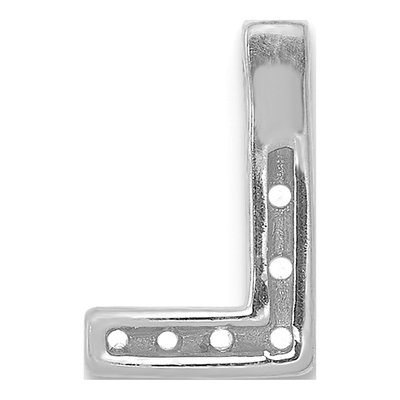 14K White Gold 1/15 ct tw Diamond Letter L Charm – view 4
