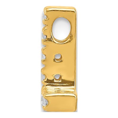 14K Yellow Gold 1/15 ct tw Diamond Letter L Charm – view 3