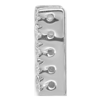 14K White Gold 1/7 ct tw Diamond Letter N Charm – view 3