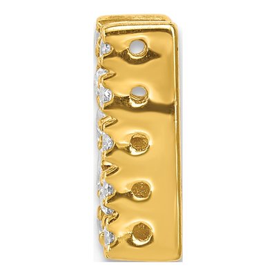 14K Yellow Gold 1/7 ct tw Diamond Letter N Charm – view 3