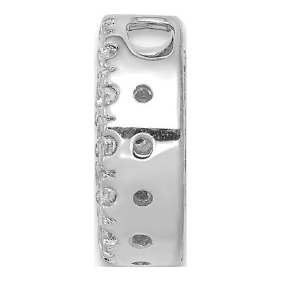 14K White Gold 1/7 ct tw Diamond Letter O Charm – view 3