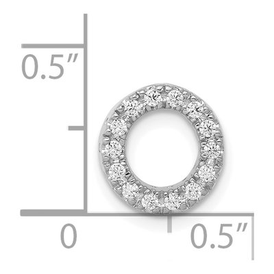 14K White Gold 1/7 ct tw Diamond Letter O Charm – view 5