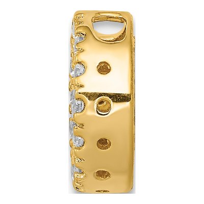 14K Yellow Gold 1/7 ct tw Diamond Letter O Charm – view 2